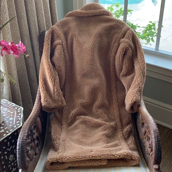 HOST PIC K.ZELL PARIS CAMEL COLOR OVERSIZED LUXE FAUX FUR TEDDY COAT SIZE M - Picture 14 of 16